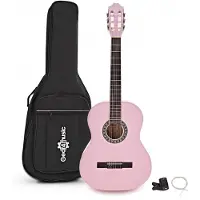 Gear4Music Classical Guitar Pack Pink by