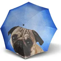 Doppler Parapluie 'Modern Art' bleu ciel / noisette / gris clair / noir