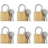 vidaXL U Lock avec Clés 6 pcs Laiton Fer