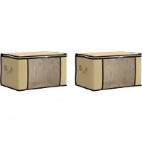 vidaXL Boîte de rangement avec fenêtre latérale transparente 2 pcs