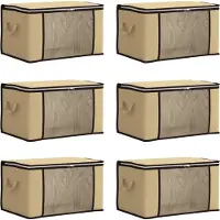 vidaXL Boîte de rangement avec fenêtre latérale transparente 6 pcs