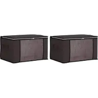 vidaXL Boîte de rangement avec fenêtre latérale transparente, lot de 2