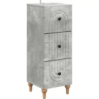 vidaXL Armoire à tiroirs Gris béton 33 x 34,5 x 90 cm