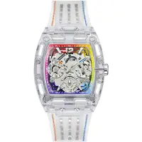 GUESS Montre à affichage analogique ' PHOENIX ' mélange de couleurs / transparent