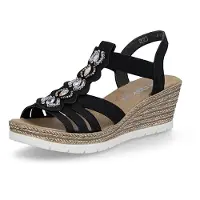 Rieker Sandales à lanières '619B2' noir
