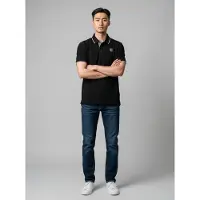 Blauer pour homme. 26SBLUT02288 Polo Damon noir (M), Casuel, Coton, Manche courte