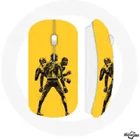 MANIACASE Souris sans fil - - MMA mixed Arts martiaux - Jaune - Clé USB wifi incluse - Compatible Mac et PC