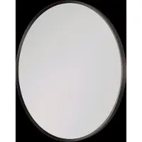 Balmani Auro miroir de toilette rond Brushed GunMetal Ø 45 cm