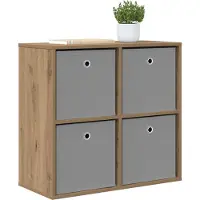 vidaXL Buffet à tiroirs en chêne Artisan, 68,5 x 32 x 67 cm