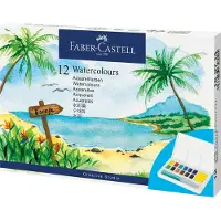 Faber-Castell Set van 12 aquarelverfdoosjes en penseel