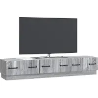 vidaXL Meuble TV Sonoma gris 147 x 34,5 x 27 cm en aggloméré