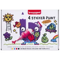 Top 1 Toys Kit de peinture pour décalcomanies - Kit de loisirs créatifs comprenant 4 couleurs et 2 pochoirs