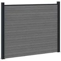 vidaXL Panneau de clôture en WPC et aluminium, gris