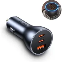Baseus Chargeur De Voiture Contactor Pro 65w 2.4a 1xusb-a 2xusb-c