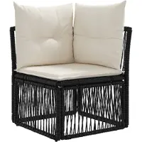 vidaXL Ensemble de canapés de jardin , 10 pièces, noir, en résine tressée