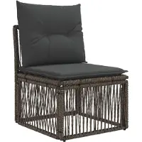 vidaXL Ensemble de canapés de jardin , 9 pièces, gris, en résine tressée