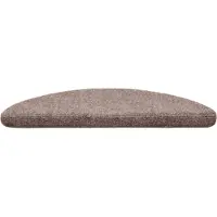 vidaXL Tapis d'escalier auto-adhésifs 30 pièces 56 x 17 x 3 cm Marron clair Demi-rond
