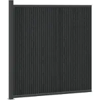 vidaXL Élément de clôture en WPC et aluminium noir