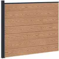 vidaXL Panneau de clôture en WPC et aluminium, marron