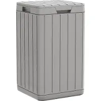 vidaXL Poubelle d'extérieur Gris 38x38x65 cm PP