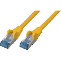 Goobay Câble patch CAT 6, S/FTP (PiMF), jaune, 5 m - Conducteur en aluminium recouvert de cuivre (CCA)