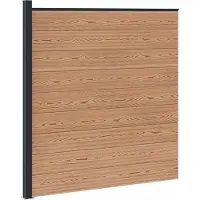 vidaXL Ensemble de clôture 175 x 186 cm en WPC et aluminium, marron