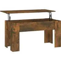 vidaXL Table basse chêne fumé 101x49x52 cm Bois composite