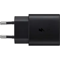 Samsung Chargeur USB-C , 25 W, ultra-rapide, adaptateur USB C vers USB, chargeur rapide, chargeur d'origine, sans câble, noir