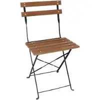 Bolero Chaises bistro | Acier peint et polybois l En lot de 2