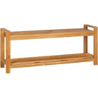 vidaXL Banc 120 Cm Bois De Teck Solide