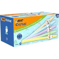 BIC Stylo à bille Cristal Pastel (20x)