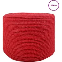 vidaXL Corde Rouge 0,8 x 0,8 x 25000 cm Coton