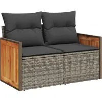 vidaXL Ensemble de canapés de jardin, 13 pièces, 13 places, gris