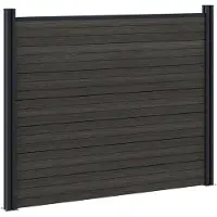 vidaXL Élément de clôture en WPC et aluminium noir