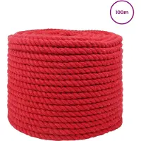 vidaXL Corde Rouge 1,2 x 1,2 x 10000 cm Coton
