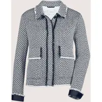 MADELEINE Veste mi-saison marine / blanc