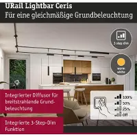Paulmann Ceris, Spots, Ampoules non remplaçables, LED, 9,5 W, 3000 K, Noir