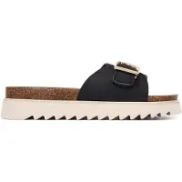 Tamaris Mules pour femme à large bride et semelle compensée 1-27401-46, pointure : 38 EU, couleur : noir