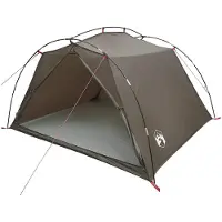 vidaXL Tente tunnel pour 4 personnes, couleur marron et gris