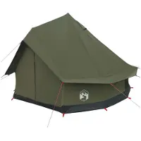 vidaXL Tente familiale pour 6 personnes, couleur vert armée, en polycoton