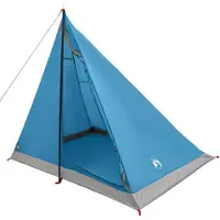 vidaXL Tente de randonnée pour 2 personnes, bleue, en polyester 185T avec revêtement PU