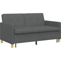 vidaXL Canapé-lit convertible , tissu gris foncé
