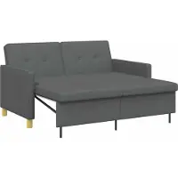 vidaXL Canapé-lit convertible , tissu gris foncé