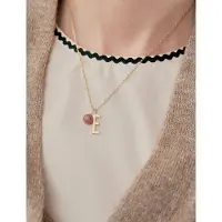 Design Letters Collier - Square Lien - 40 cm - Plaqué Or 18 cara - - UneTaille - Bijoux