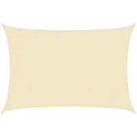 vidaXL Voile d'ombrage 160 g/m² Crème 3x4 m PEHD