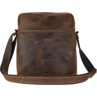 Green Burry GREENBURRY sac à épaule bandoulière Vintage Reporter Bag Brown brun