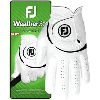 Footjoy Weathersof Golf White/Black Main gauche L Gants pour hommes