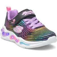 SKECHERS Baskets Fille Rayons Ondulés Noir