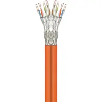 Goobay 91891 CAT 7A câble réseau duplex, S/FTP (PiMF), orange, 100 m - CU, AWG 23/1 (solid), LSZH