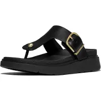 FitFlop pour femme. B1H-001 Sandales en cuir à boucle Gen FF noir (39), 1 à 3 cm, Aucun, Casuel